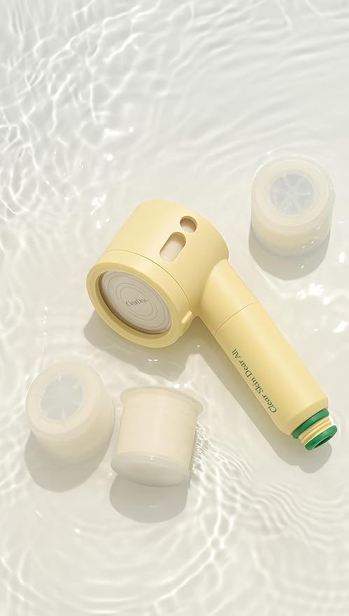 Glow On and On Shower Head & Minari + Cica Cartridge Set – Soothing Filter Shower Head Bundle with Connector Case Holiday Gift Set