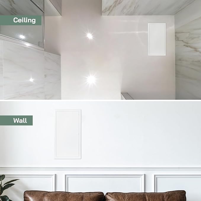 Vent Systems 10'' x 20'' Inch White Metal Access Panel - Easy Access Doors - Access Panel for Drywall, Wall, Electrical and Plumbing Service Door