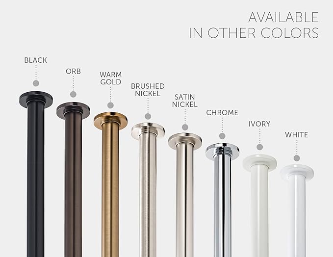 Ivilon Tension Curtain Rod - Spring Tension Rod for Windows or Shower, 36 to 54 Inch. Oil Rubbed Bronze ORB