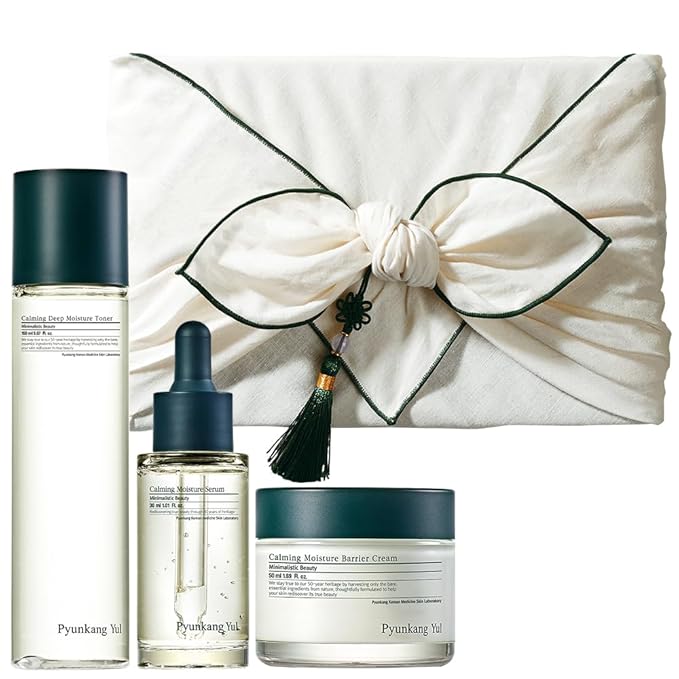 [PKY] Pyunkang Yul Calming Skincare Gift Set with Premium Gift Wrapping, Vegan, Korean Skincare (3-item set) Stocking Stuffer Christmas Holiday New Year gift set