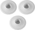 Bathtub Drain Hair Catcher,Tub Shower Drain Hair Trap/Strainer,3PCS Silicone Collapsible Tub Hair Catcher Drain Protector Designed for 1.47" to 1.75'' Regular Drains(Patent Pending)