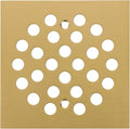 Square Style 4-1/4 inch Screw-in Shower Drainer Cover Floor Drainer Grates with Screws Brushed Golden