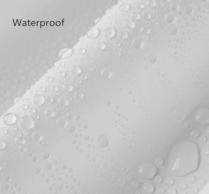 Clawfoot Tub Shower Curtain 180x60 Inch White Liner All Warp Around Extra Wide 36 Metal Hooks Vinyl Bath Curtain for Clawfoot Stand Up Tub Bathroom PEVA Waterproof Liner
