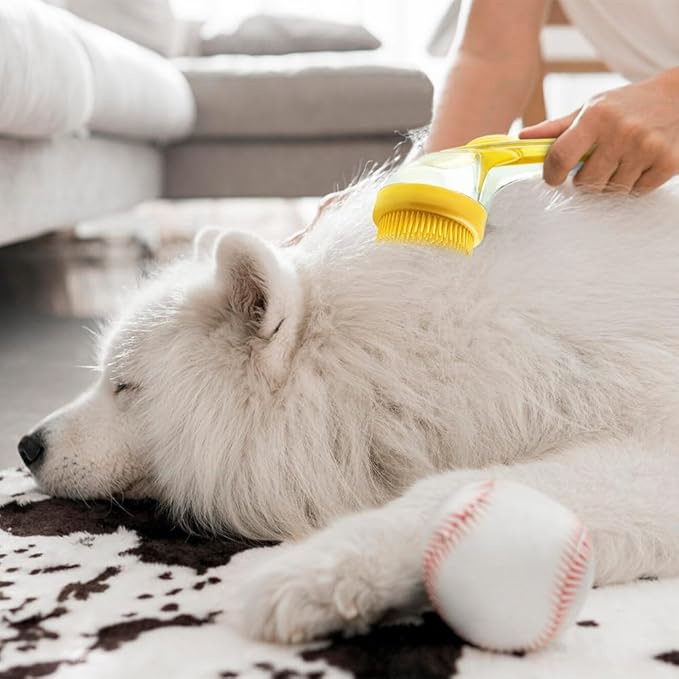 Dog Bath Brush, Pet Grooming Massage Scrubber for Long and Short Hair, 2025 Model (green)