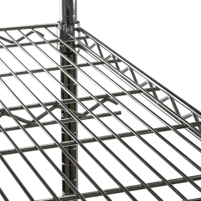 Shelving Inc. 24" d x 30" w x 72" h Chrome Wire Shelving with 5 Tier Shelves, Weight Capacity 500lbs Per Shelf