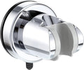 Shower Head Holder, No Drill Wall Mount Handheld Shower Wand Hose Holders Universal 360° Adjustable Removable Showers Head Holder Suction for Bathroom, Chrome Finish