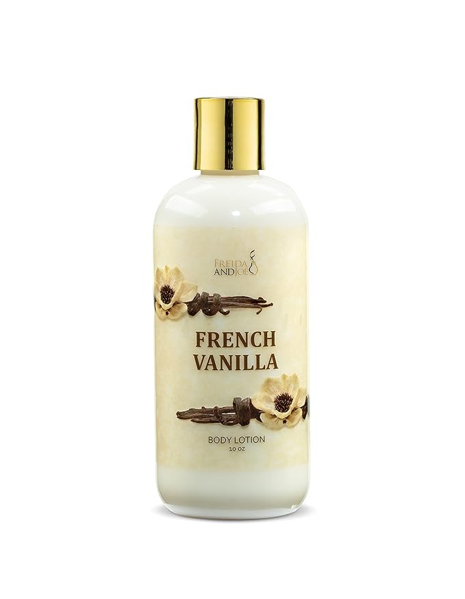 Home Spa Gift 10oz Deep Moisturizing Fragrance Body Lotion & 8 oz. Fine Fragrance Body Mist Set Luxury Self-Care Combo for Women and Girls (French Vanilla)