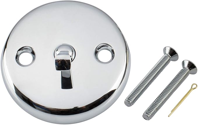 Tub Drain Linkage Assembly with Trip Lever and Strainer Done Cove, Fit for Trip Lever Bath Tub Waste and Overflow Drain by Artiwell