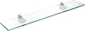 Spancraft Glass O-4.75x36-Brushed Steel Oriole Glass Shelf, Brushed Steel, 4.75" x 36"