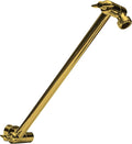 SparkPod 11" Solid Brass Shower Head Extension Arm - Flexible Height & Angle Adjustable Shower Arm Extension for Rain Showerheads with Sturdy Lock - Universal Pipe Connection (Egyptian Gold)
