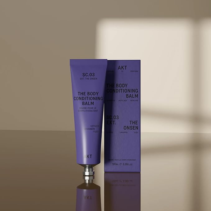 AKT The Body Conditioning Balm 3.4 Fl Oz, Firming Cream, Hydrating Body Balm with Olive Squalane & Lactic Acid, Vegan Moisturizer, Plastic Free, Sc.03 The Onsen, All Genders