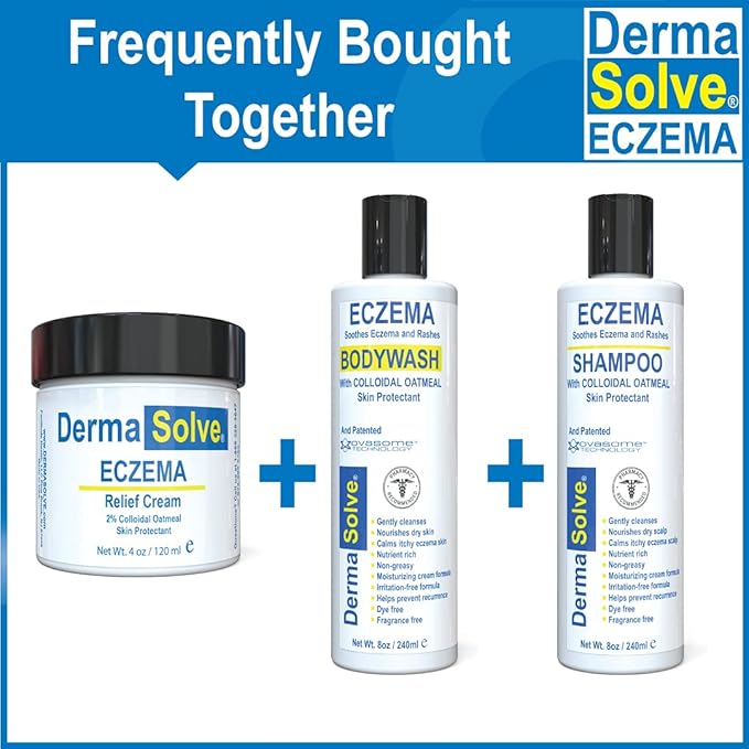 Dermasolve Full Body Eczema Relief Lotion Cream - Flare Control Therapy Balm That Protects, Moisturizes, and Repairs Skin Kids, Babies & Adults - Steroid Free (4 Fl Oz, 2)