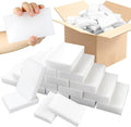 100 Pack Magic Sponge Eraser, Non-Scratch Melamine Sponges in Bulk, Multi Surface Power Scrubber Foam Cleaning Pads for Bathtub, Floor, Baseboard, Bathroom, Wall Cleaner - White Sponges