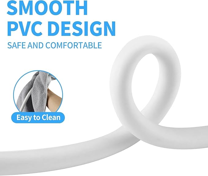 90" PVC Shower Hose Replacement Handheld Kink Free Stainless Steel Shower Head Wand Hose Extension Extra Long with Brass Insert and Nut, Durable & Flexible for Pet Bathing Cleaning