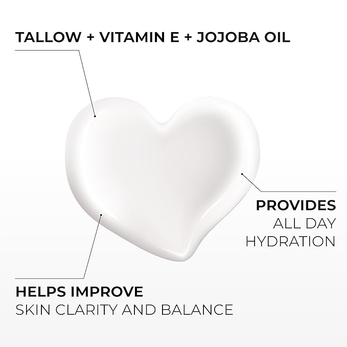 Daily Moisturizing Lotion – Tallow Body Lotion with Aloe Vera, Shea Butter, Jojoba Oil, MCT Oil & Vitamin E – Deep Hydration for Dry, Rough, Sensitive Skin (8 oz, Lemongrass)