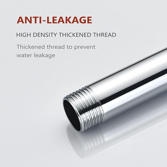 Celling Mounted Extention Stainless Steel High Density Thickened Thread Shower Arm and Shower Arm Flange Replacement for Delta U4999 10-inch, Chrome