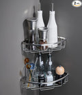 Corner Shower Caddy Organizer, SUS304 Stainless Steel Heavy Duty Rust-Proof Shelf Shampoo Holder, Wall Mounted Storage Rack for Bathroom Kitchen, 2 Packs Brushed Nickel