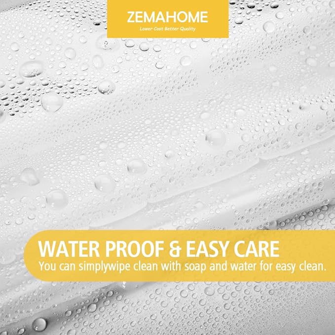 Extra Long Clear Plastic Shower Curtain Liner - Lightweight 72" x 92" Transparent Bathroom Shower Showroom Curtain Liner with Rustproof Metal Gromments and Weighted Magnet