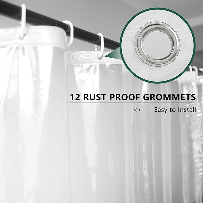 AooHome Stall Clear Plastic Shower Curtain Liner, 36x72 Premium Light Weight EVA 4G Plastic Bathroom Shower Liner with Rustproof Metal Grommets and 3 Magnets for Shower Stall(No Hooks)