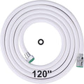 Aleasha Shower Hose, 120 Inches Extra Long Shower Head Hose Extension for Bathing Toilet Cleaning Dogs Bathroom Bathing White Handheld Shower Hose