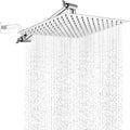 POP SANITARYWARE 12 Inch Shower Head with Adjustable Extension Arm, Stainless Steel Rainfall Showerhead with Shower Arm Extender, Waterfall fixed Showerheads, Chrome