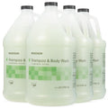 McKesson Body Wash and Shampoo [4 Count] - 1  Gallon Bulk Refill Full Body Wash with Aloe, Cucumber Melon Scent - Sensitive Skin & Hair 2‑in‑1