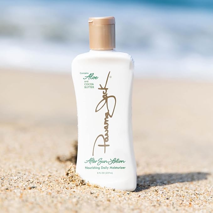 Panama Jack Aloe Moisturizer Lotion - After Sun Daily Skincare, Contains Aloe, Cocoa Butter, Olive Oils with Vitamin E, 8 FL OZ (Pack of 2)