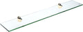 Spancraft Glass P-6x21-Brass Peacock Glass Shelf, 6" x 21", Brass