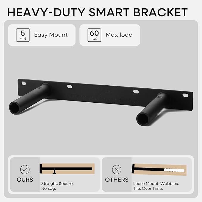 Homeforia 18 inch Natural Floating Shelf, High End Solid Real Wood 18inch Small Floating Shelves for Wall Mounted, Natural Wooden Floating Shelves, Heavy Duty Bracket, 18 X 6.5 X 1.75 in, Set of 2