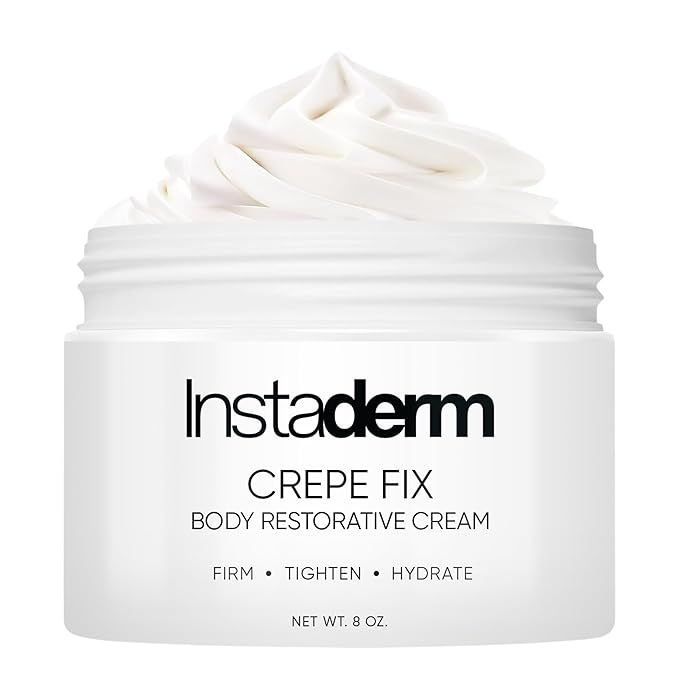 Crepe Fix Body Restorative Cream – Anti-Aging Wrinkle Cream, Support Skins Natural Elastin & Collagen Production to Restore, Lift, Tighten, Hydrate & Smooth Thinning Aged Crepey Skin. 8OZ