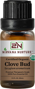 Clove Bud Essential Oil USDA Certified Organic, 100% Pure Natural Premium Grade, Undiluted