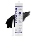 Black BioSeal 100% Silicone Sealant Caulk General Purpose, Waterproof and No Odor 10.1 Ounce Cartridge -Black (1)