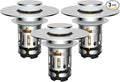 Hibbent 3 Pack Upgraded 3 in 1 Bathroom Sink Drain Strainer, Universal Pop Up Stopper with Removable Stainless Steel Filter Basket Hair Catcher, Sink Plug for 1.1''~2.36'' Basin, Brass Core, Chrome