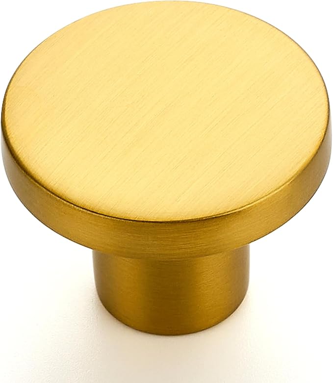 Ravinte 30 Pack Cabinet Knobs Gold Kitchen Cabinet Knobs Round Dresser Drawer Pulls Closet Door Pulls 1-1/5 Inch