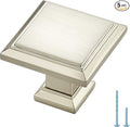 Ravinte Hardware 5 Pack Kitchen Cabinet Pulls Square Drawer Single Hole Handles Brushed Nickel for Cupboard Gold Dresser Solid