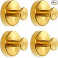 Suction Cup Hooks for Shower, Heavy Duty Wreaths Hangers for Glass Door Window, Towel Hook No Drill Holder on Smooth Wall, Mirror, Tile for Home (4Pcs Gold)