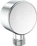 HammerHead Showers Solid Metal Drop Ell Wall Mount Elbow, 1/2" Shower Hose Connector, Round Handheld Shower Head Elbow Adapter, Shower Drop, Chrome