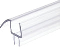 KC Hardware Frameless Shower Door Bottom Seal Strip with Drip Rail - Shower Door Seal Sweep for 3/8 Inch Thick Glass - Acts as a Leak Guard to Prevent Water Leaks - 36 Inch - Ultra Clear - Pack of 1