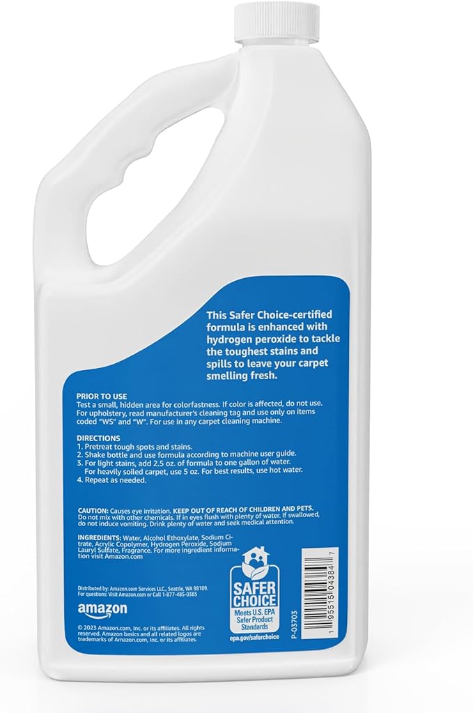 Amazon Basics Carpet Cleaner, Carpet Stain Remover, Fresh Scent, 64 fl oz