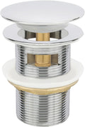 Tub Stopper Bathtub Drain, Brass Pop-up Freestanding Bathtub Drain Stopper, Fits Most Freestanding Tub Rough- in Kits(Chrome)