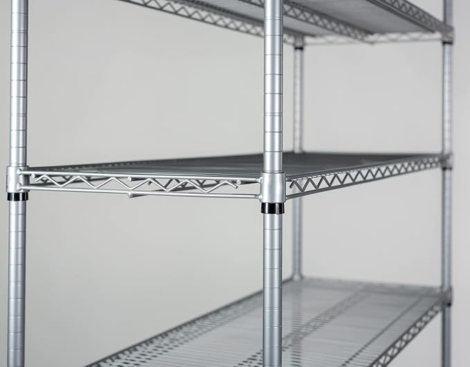 Omega 24" Deep x 48" Wide x 74" High 3 Tier Gray Starter Shelving Unit