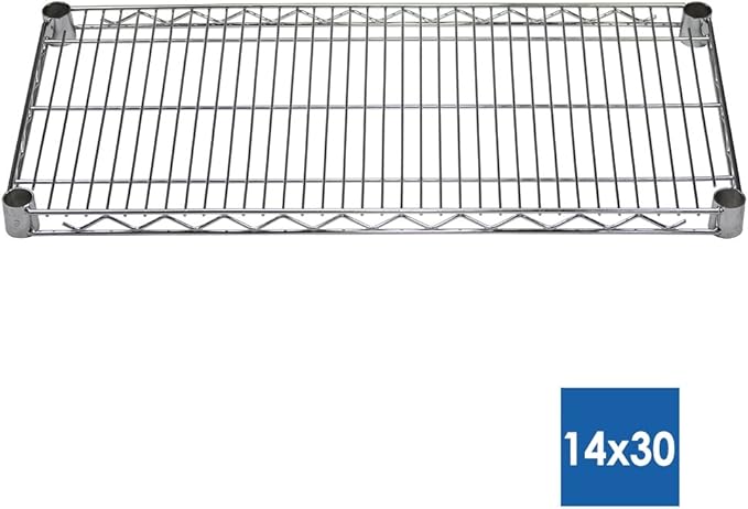 Shelving Inc. 14"d x 30" w x 84" h Chrome Wire Shelving with 5 Tier Shelves, Weight Capacity 800lbs Per Shelf