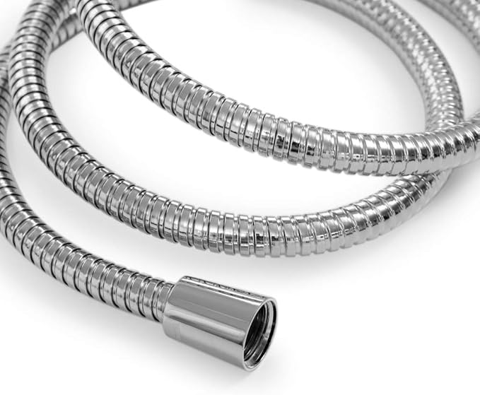 72-inch Shower Hose Replacement, 304 Stainless Steel Extra Long Hand Held Shower Hose With Brass Fitting (72-inch, Stainless Steel)