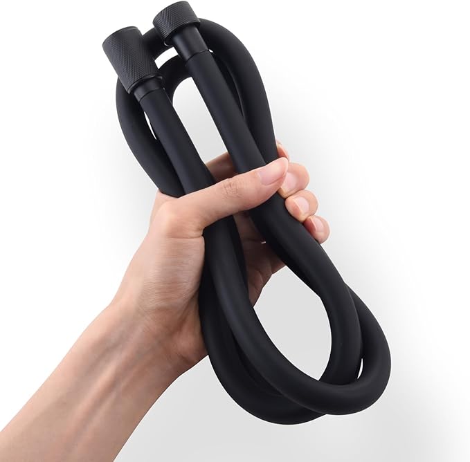 Silicone Shower Hose Extra Long,Explosion Proof Anti Winding Showerhead Hose,Used In Showerheads Spray Bidet Bathing Toilet Cleaning Flexible RV Shower Hoses Replacement (Black, 119 In)