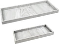 Countertop and Vanity Tray - 2 PC (11” and 7”) Shatterproof Silicone Kitchen and Bathroom Trays for Counter, Kitchen Soap Dispenser Tray, Vanity Trays for Bathroom, Perfume Key Tray