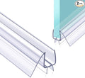 POZIA Shower Door Bottom Seal Frameless Glass Shower Door Seal Strip Clear Vinyl Durable Stop Shower Leaks and Create a Water Barrier Ultra Clear (2PACK-1/4in)