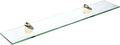 Spancraft Glass H-8x42-Brass Heron Glass Shelf, Brass, 8" x 42"