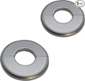 2 Pieces ABS Wall Split Flange Round Self-Adhesive Escutcheon Plate Cover Plumbing Pipe Cover for Water Pipe Faucet Decoration 1.3"/33mm, Silver