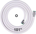 Aleasha Shower Hose, 101 Inches Extra Long Shower Head Hose Extension for Bathing Toilet Cleaning Dogs Bathroom Bathing White Handheld Shower
