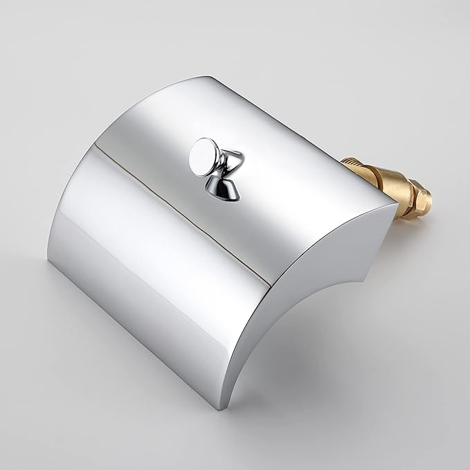 sumerain Waterfall Roman Tub Faucet with Handheld High Flow Chrome finish